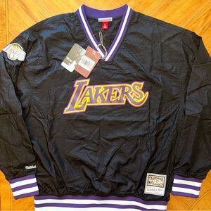 MITCHELL & NESS NEON WORLD PULLOVER SIZE LARGE LOS ANGELES LAKERS WINDBREAKER